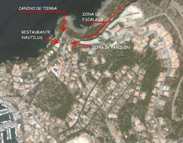 Zona de escalada del Pto. Soller